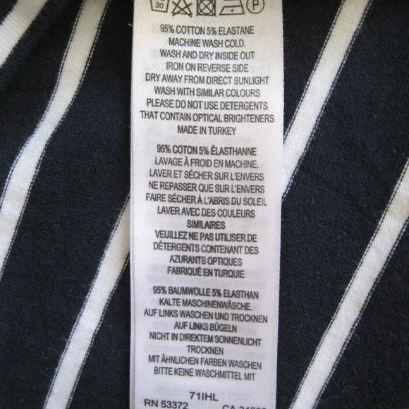 NWT FRENCH CONNECTION Navy & White Striped Dress - Picture 6 of 8